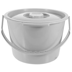 Mukava wc-ämpäri, jossa on turvallinen istuvuus ja hajunhallinta, sopii kotiin Harmaa 32.00X30.50X20.00CM