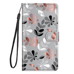 Foxdock Cover til Samsung Galaxy A42 5g Case Mønster Leaf Pu læderkortholder magnetisk