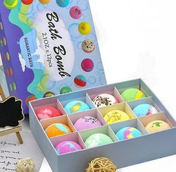 Barsinfi 12pcs Bad Salt Ball Sæt Æterisk Olie Bubble Bath Ball