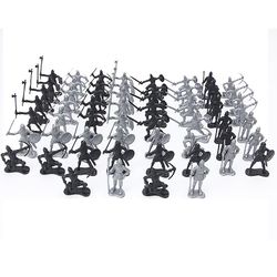 Sæt med 60 Dungeons and Dragons Fantasy bordpladefigurer 7mm skala 20 unikke designs umalet