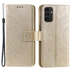 Samsung Galaxy A13 4G lompakkotelineen muotoilu painettu Mandala PU nahkainen puhelimen läppäkotelo Kultaa Style B Samsung Galaxy A13 4G