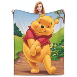 Nalle Puh heittää peitto sohva sänky sohva pehmeä kevyt lämmin kodikas flanelli fleecesänky peitto lapsille Aikuiset lahja useita kokoja saatavilla...