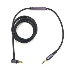 Kabel erstatning aux lydledning for Sony MDR-1a MDR-1abt MDR-1ADAC MDR-1AM2 Svart With microphone