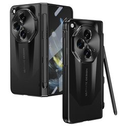 OnePlus Open Case karkaistu lasikalvo saranasuoja PC-kansi Stylus/Stylus-paikalla Musta Style D OnePlus Open