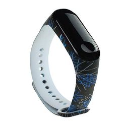 AIR Udskiftning af blød TPU-rem til Xiaomi Mi Band 3/4 - Sort blå