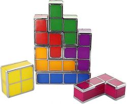 Other Tetris-lamppu pinottava LED-pöytävalaisin retro tunnelmavalo Tetris rakennuspalikat lamppu