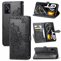 Etui til Realme Gt Neo Cover Læder Tegnebog Cover Præget Mandala Magnetisk Flip Beskyttelse Stødsikker - Sort