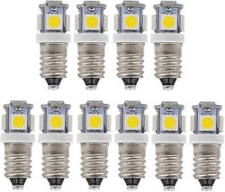 10 Pakkaus E10 9v Viileä Valkoinen 5smd 5w Led-polttimot (viileä valkoinen, 9v)