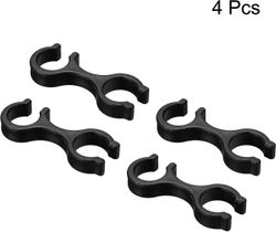 vaellussauvan pidikkeet, kävelykeppitarvikkeet kaksinkertainen sauvasoljen liitin ulkoiluun retkeilymusta4kpl tw