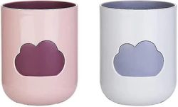Rabyleo yksinkertainen pilvisuuvesikuppi kotiharjauskuppi luova söpö pari suuvesikuppi. (vaalea vaaleanpunainen pois valkoinen)