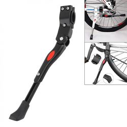 Kraftig justerbar bageste kickstativ Prop Sidecykel Mountainbike Stand Prop sort