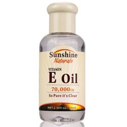 Sunshine Naturals Vitamin E Oil 70000iu Flydende 2,5 oz Anti Aging Hudpleje