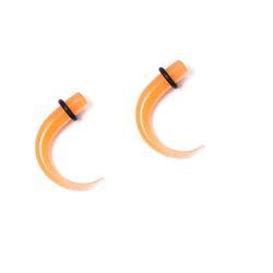 BodyJewelryOnine Skær i de mørke tilspidser/bårer i orange/grøn Glød orange