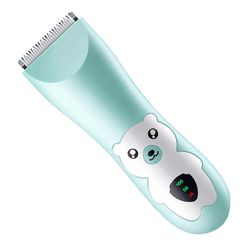 Erittäin hiljainen vauvan hiustenleikkuri tarkka leikkaus langaton ladattava sarjakuva vedenpitävä hiusleikkuri 2kpl opaskammilla