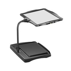 Suurennuslasi, handsfree-suurennuslasi joustavalla joutsenkaulalla, portaaton himmennettävä suurennuslasi Black