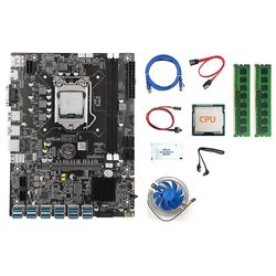 B75 12usb GPU Miner Mboard + cpu + 2x4g DDR3 Ram + fan + fett + 2xsata kabel + s kabel + netw