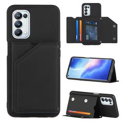 Gangxun Sag For Oppo A93 5g Vintage Cuir Cover Læderetui Kofanger - Noir