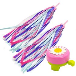 Ersam 1pair Lasten sateenkaaripyörän striimaajat tytöille Pojat, 2kpl 10" lasten värikkäät polkupyörän ohjaustangon kahvat Tupsun nauhat