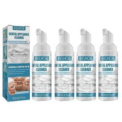 Oikomispuhdistusaine ja valkaiseva vaahto 60ml, Puhdistaa hammasraudat ja oikomiskojeet, Suunhoitoon 4pcs