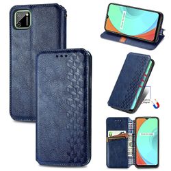 Gangxun Sag for Realme C11 Flip Cover Tegnebog Flip Cover Tegnebog Magnetisk Beskyttende Handytasche Sag Etui - Blå