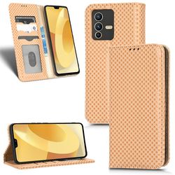 Kompatibel med Vivo V23 5G Premium Pu Leather Flip Folio-veske med kortspor magnetisk lukkingsdeksel Beige