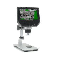 Digitalt mikroskop-metallstativ 4,3 tum HD LCD-videolödning / telefonreparationsmikroskop 600 Magn
