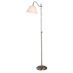 Dar Lighting DAR SUFFOLK Gulv Lamp Rise &fall Antikke Messing Ca Runde Tilspidset Shade