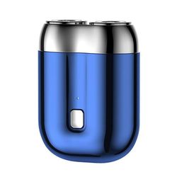 Kannettava sähköinen partakone mini-parranajo miehille USB ladattava parranajokone Kotimatka Uusi Sininen