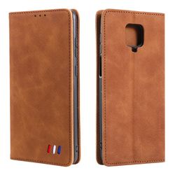 Etui til Xiaomi Redmi Note 9s/9 Pro/max Cover Magnetic Closure Wallet Book Flip Folio Stand View Læder cover Stødsikker - Brun