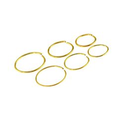 BodyJewelryOnline Pakke af 6 guld ip eller kirurgisk næse ring eller brusk hoop 3 (20g) og 3 (22g 20g (0.8 mm)