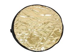 Ruili 5 i 1 sammenklappelig 110cm 43 " lys Flash Studio Reflektor Runde Diffusor guld