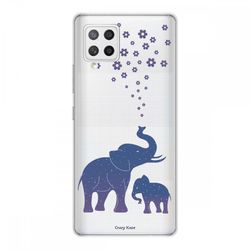 Crazy Kase Hull Til Samsung Galaxy A42 5g Silikone Soft 1 Mm, Blå Elefant