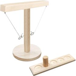 AIR Ring Toss Shot Spil Håndholdte Board Beige 5 Huller