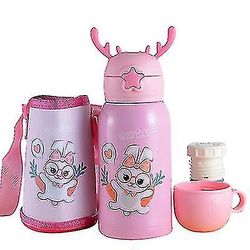 500ml Børns Thermos Krus med bærbare rygsæk og fritid krus, mad grade rustfrit stål