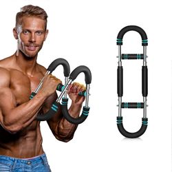 Resistance Power Shaker Twister Bar - kannettava käsivarsien ja rintakehän vahvistaja kotikuntosalille, voimaharjoitteluvälineet miehille ja urheil...