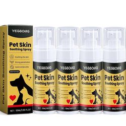 Lemmikkien ihosuihke Koiran ja kissan ihonhoitosuihke, Rauhoittava suihke Puhdistaa ja pehmentää ihoa, Rauhoittava kutinaa ehkäisevä suihke Ravitse...