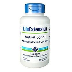 Life Extension Elämänlaajennus Anti-Alcohol HepatoProtection Complex, 60 kasviskorkkia (pakkaus 4)
