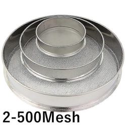Yh-2-500m Pyöreä 304 Ruostumaton teräs Lab Seula aukko Standardi Sifters Ravistimet Keittiö Jauhojauhe Suodatin Suodatin Maaperän Siivilä Halkaisij...