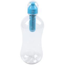 550ml utendørs vann bobble hydrering filter flaske filtrert drikking, blå
