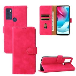 Etui til Motorola Moto G60s Cover Premium Læder med kortholder Flip Folio Magnetisk Etui Coque - Sort Pink