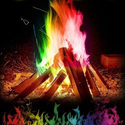 Magics Fire Väriä vaihtavat paketit Pitkäkestoiset väriliekit Paketit Retkeilytarvikkeet 25g 10pcs
