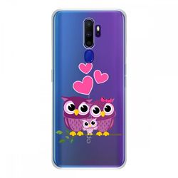 Crazy Kase Hull For Oppo A9 2020 I Silikone Soft 1 Mm, Familie Owl
