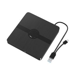 Ulkoinen Blu-ray-DVD-asema USB 3.0 kannettavat optiset asemat CD-DVD-polttimen soittimen lukija kannettavalle tietokoneelle Musta