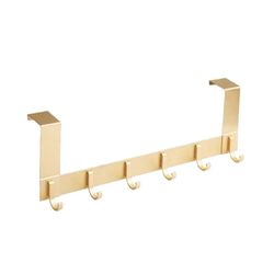 Ovenkoukku 6 alumiinisella vaatekoukulla, paksuus 35-45 mm, rei'ittämätön, 13 cm, kulta