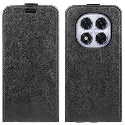 R64 Texture yksi pystysuora läppänahkainen puhelinkotelo Musta For Xiaomi Redmi Note 14 Pro 5G