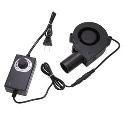 9733 Puhallin jäteöljyuunille, säädettävä nopeus: 35CFM, 100-240V tulo, sopii metallin sulattamiseen, grilli- ja polttopuukäyttöön Meille