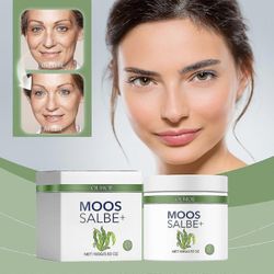Moss Ointment Plus, Sammalvoide ryppyjä vastaan, Välittömästi Vaikuttava Sammalvoide Kasvoille ja Ryppyjä vastaan, Ryppyjä Ehkäisevä Voide, 100ml 2pcs