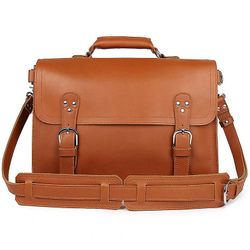 Crazy Horse Ekte skinnkoffert for Man Fit 17 "bærbar ryggsekk 3 Bruk Leather Business Handbag Mann Big Travel Bag brun2