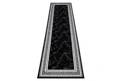 RugsX Moderne GLOSS tæppe, Runner 2813 87 stilfuld, stel, græsk sort/grå 70x300 cm