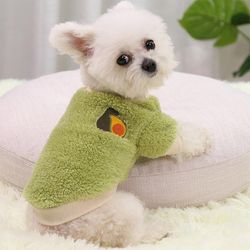 Varychmoo Pet Tøj Hvalp Hund Varm Fleece Jumper Sweater Coat Small Yorkie Chihuahua Kat Grøn M